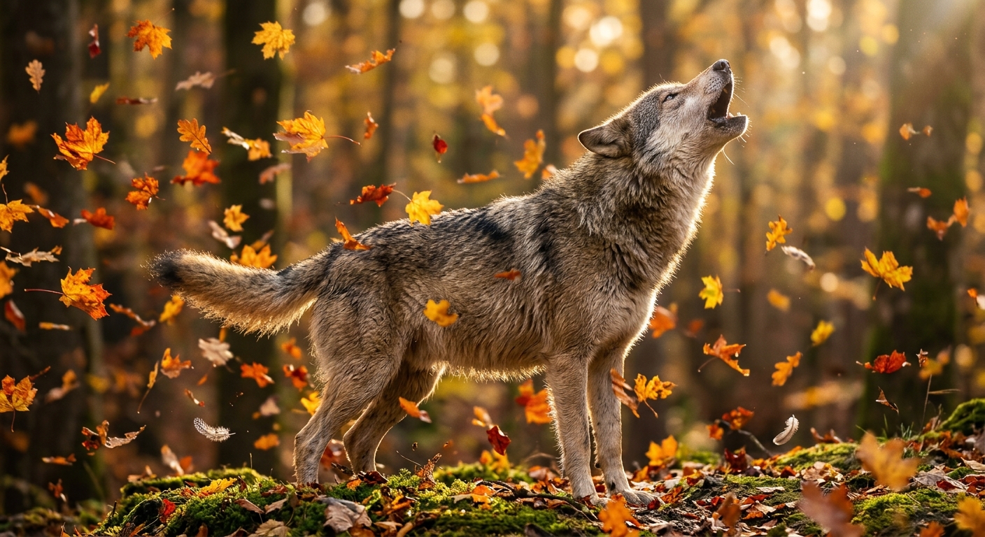 Kodak Portra Wildfall Wolf Cinematic Portrait