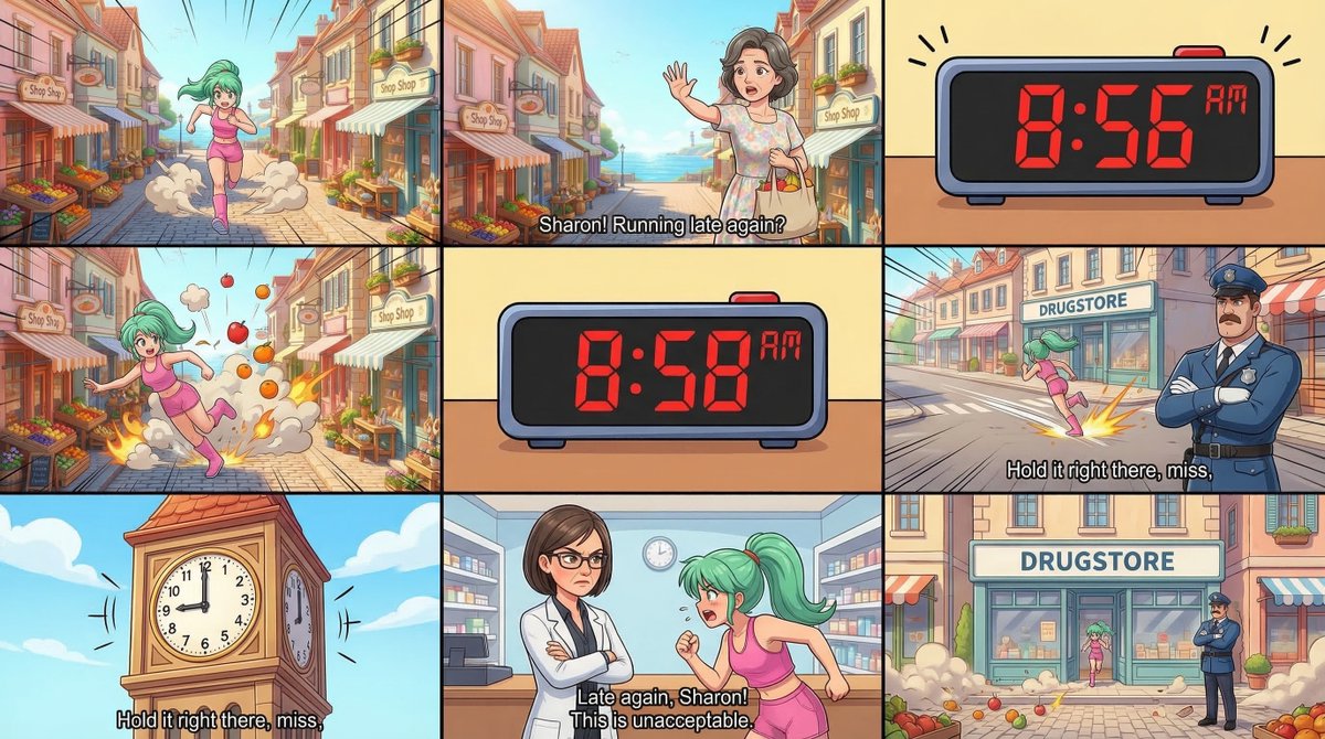 Comic / Storyboard - Static Image Generation from Anime Prompt