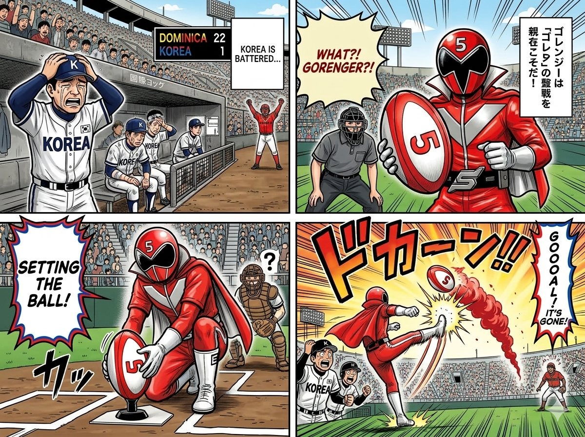 Comic / Storyboard - World Baseball Classic Scene Generation