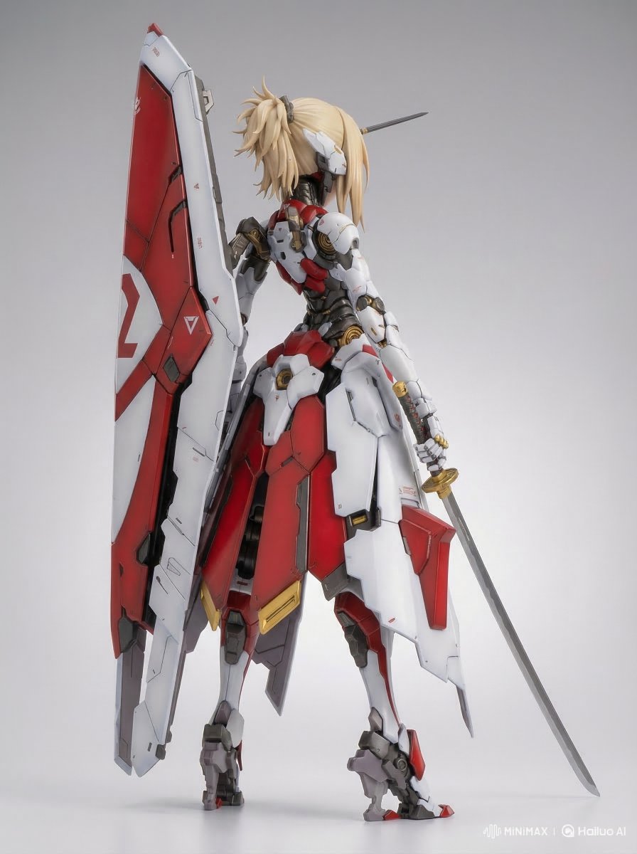 Game Asset - Mecha Girl Figure Concept Prompt