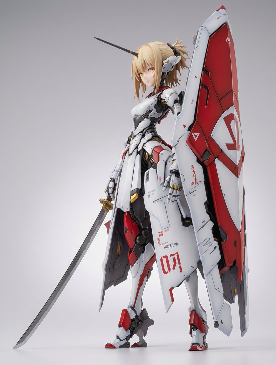 Game Asset - Mecha Girl Figure Concept Prompt