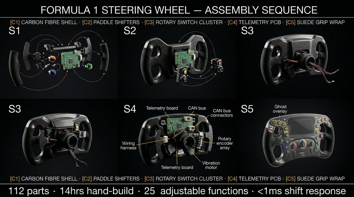 Infographic / Edu Visual - Product Assembly Sequence Timeline