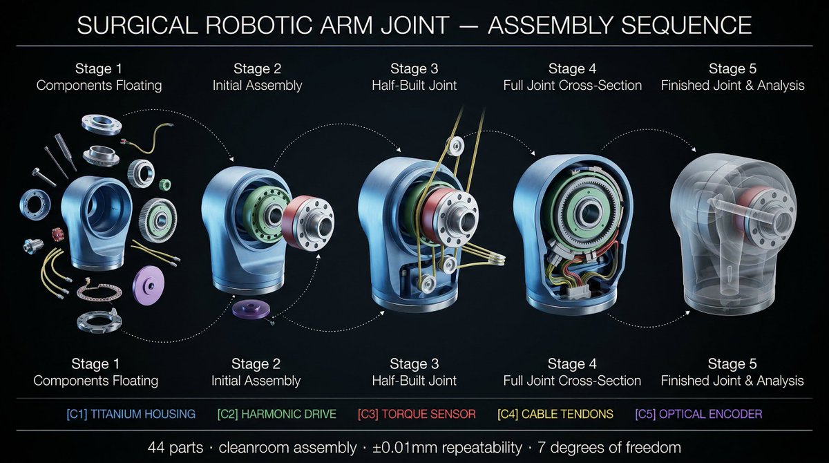 Infographic / Edu Visual - Product Assembly Sequence Timeline