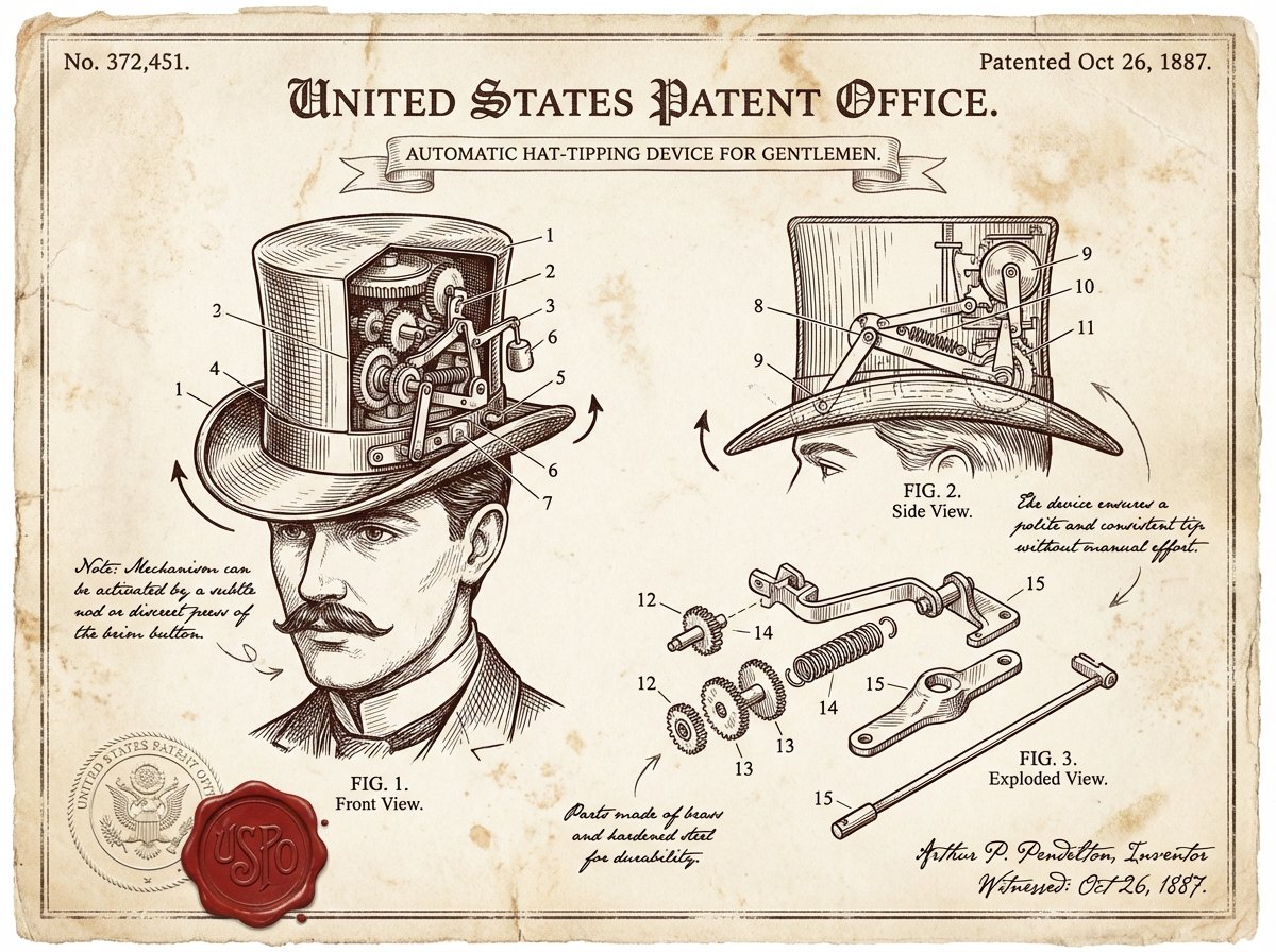 Vintage Patent Document for an Invention