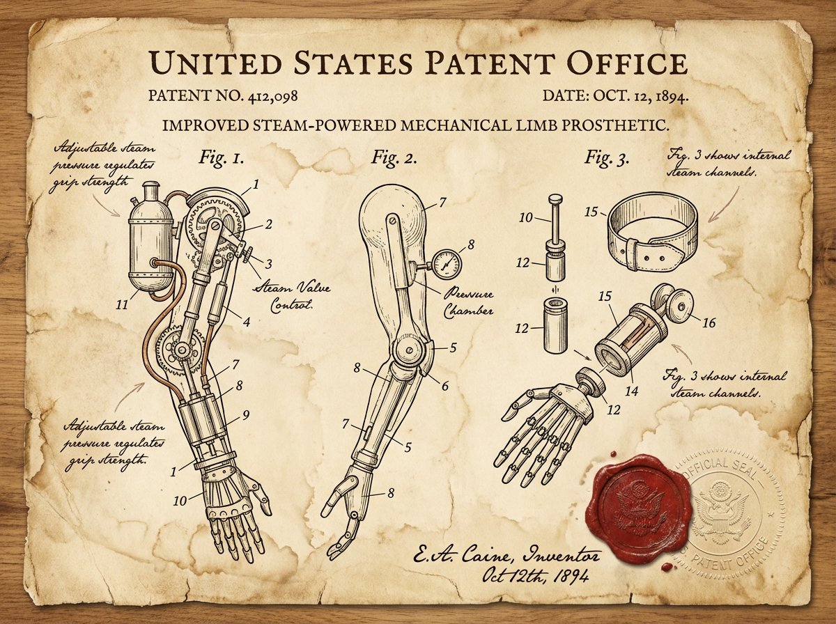 Vintage Patent Document for an Invention