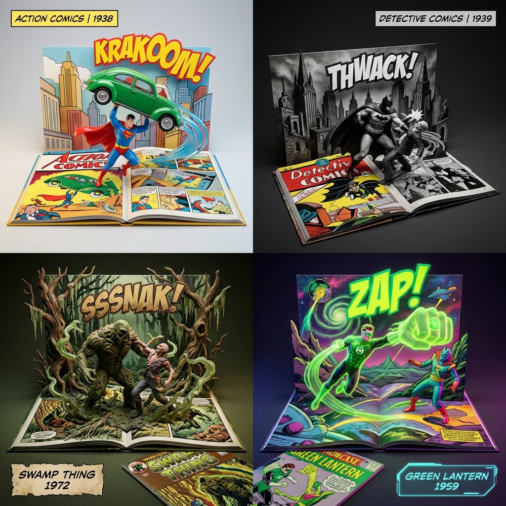 Comic / Storyboard - 3D Diorama of Comic Book Covers and Toys