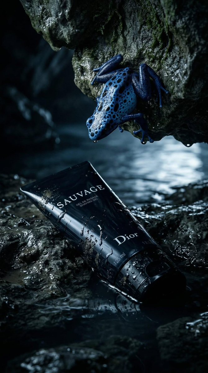 E-commerce Main Image - Luxury Product Photography of Dior Sauvage Shaving Gel