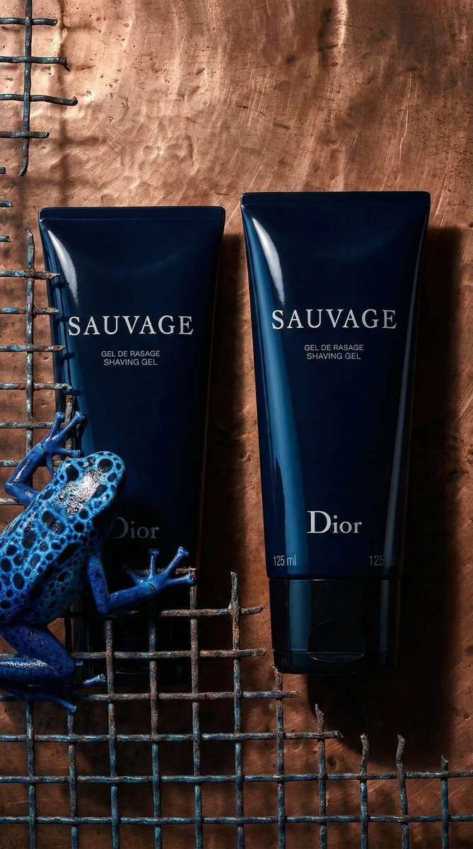 E-commerce Main Image - Luxury Product Photography of Dior Sauvage Shaving Gel