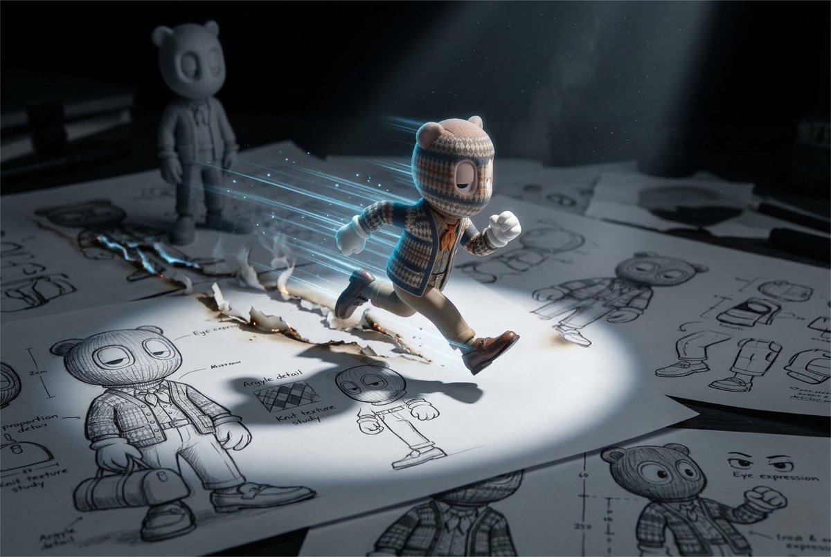 Game Asset - Cinematic Macro Toy Photography of a Sprinting Character