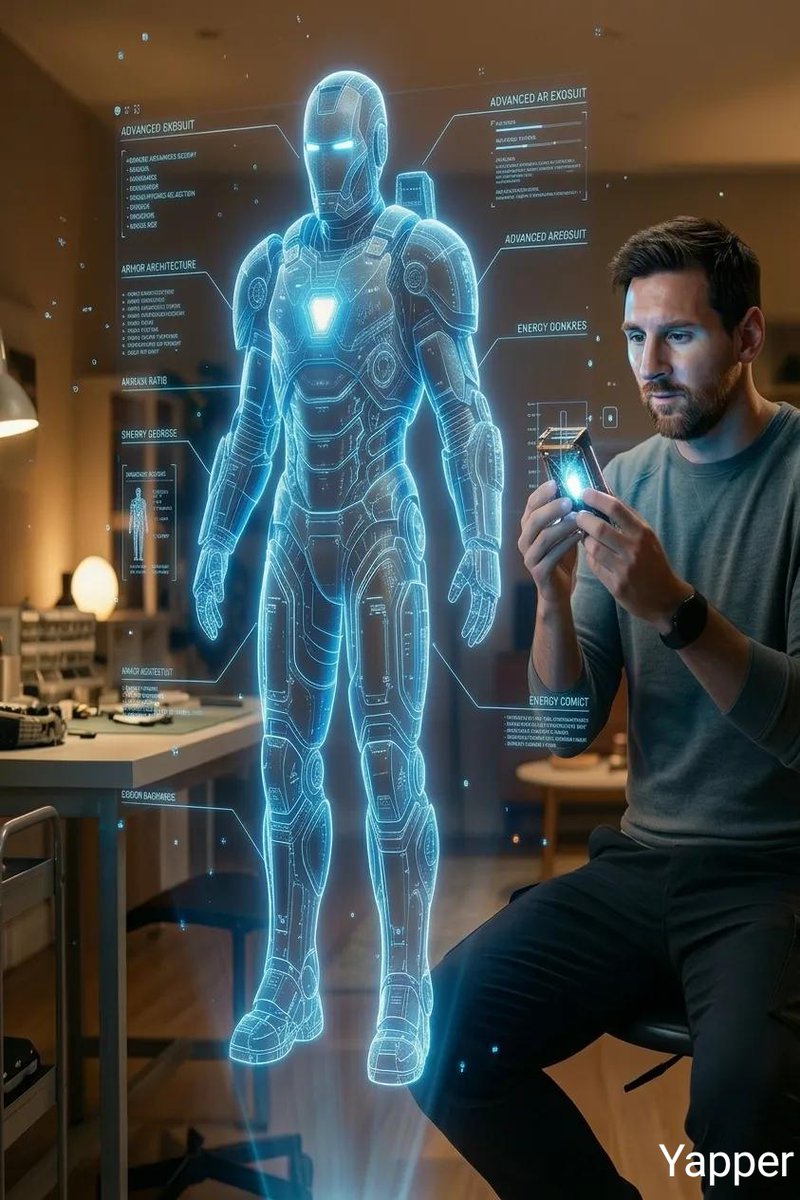 Game Asset - Futuristic Engineer with Holographic Exosuit