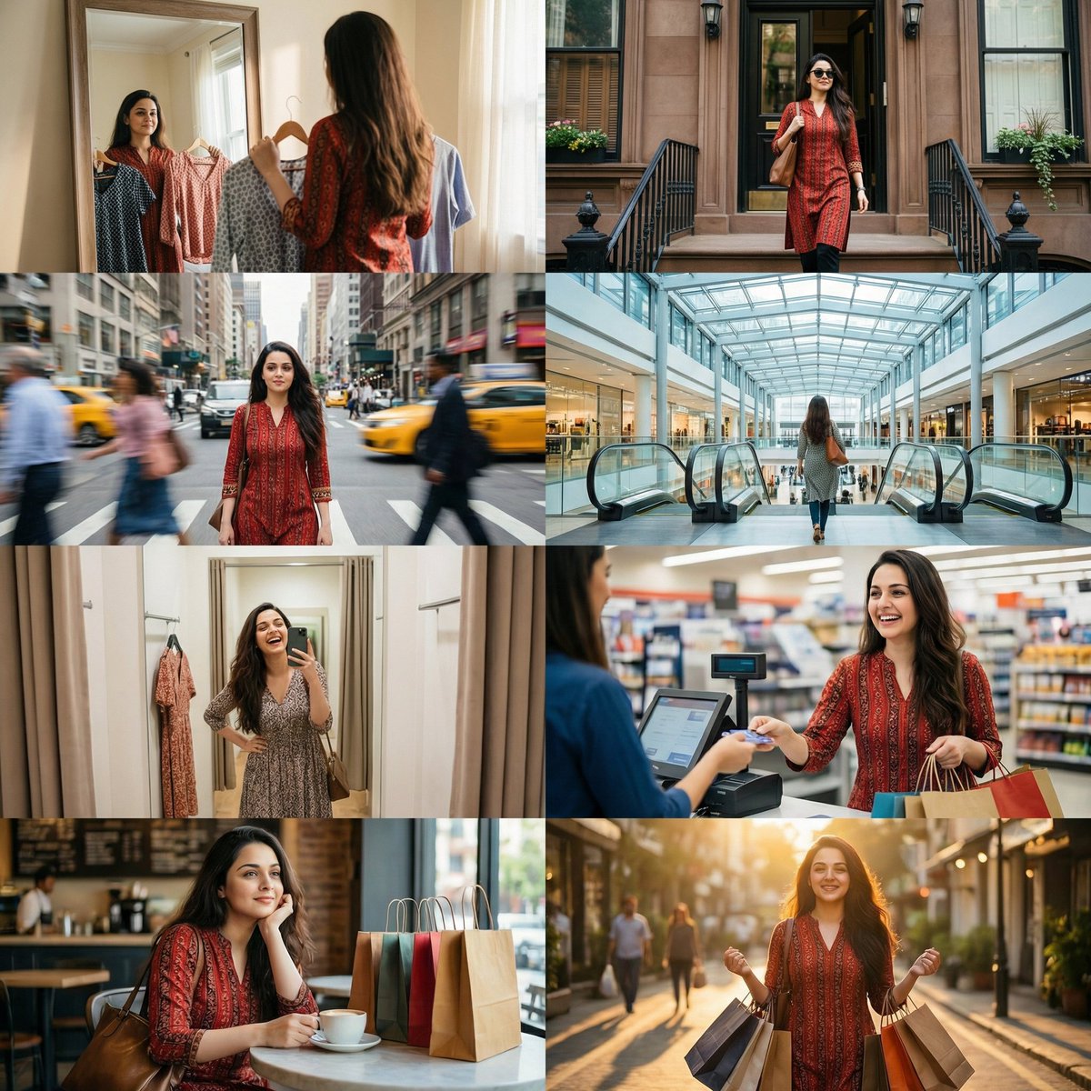 Product Marketing - 8-Photo Cinematic Shopping Day Collage