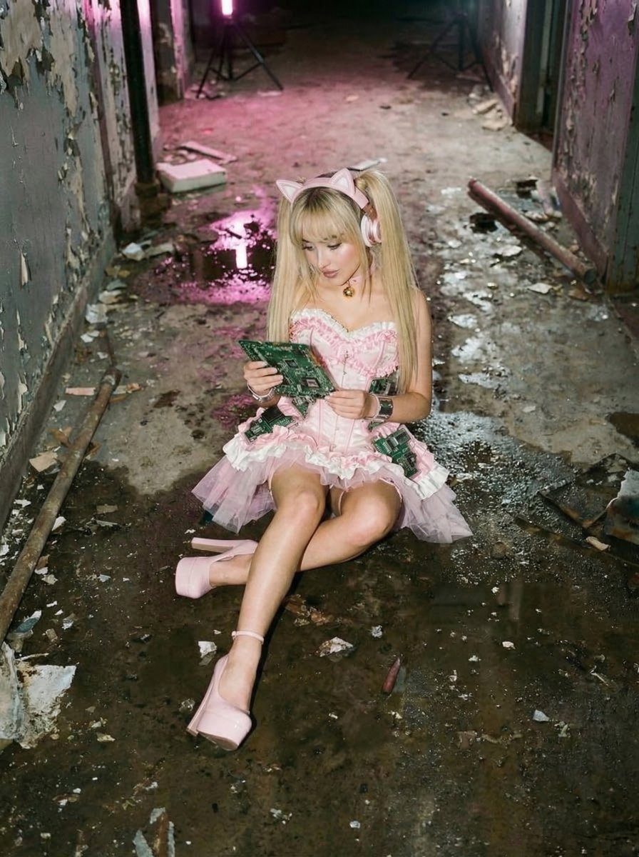 Profile / Avatar - Cyberpunk Magical Girl Sabrina Carpenter Prompt for Nano Banana Pro