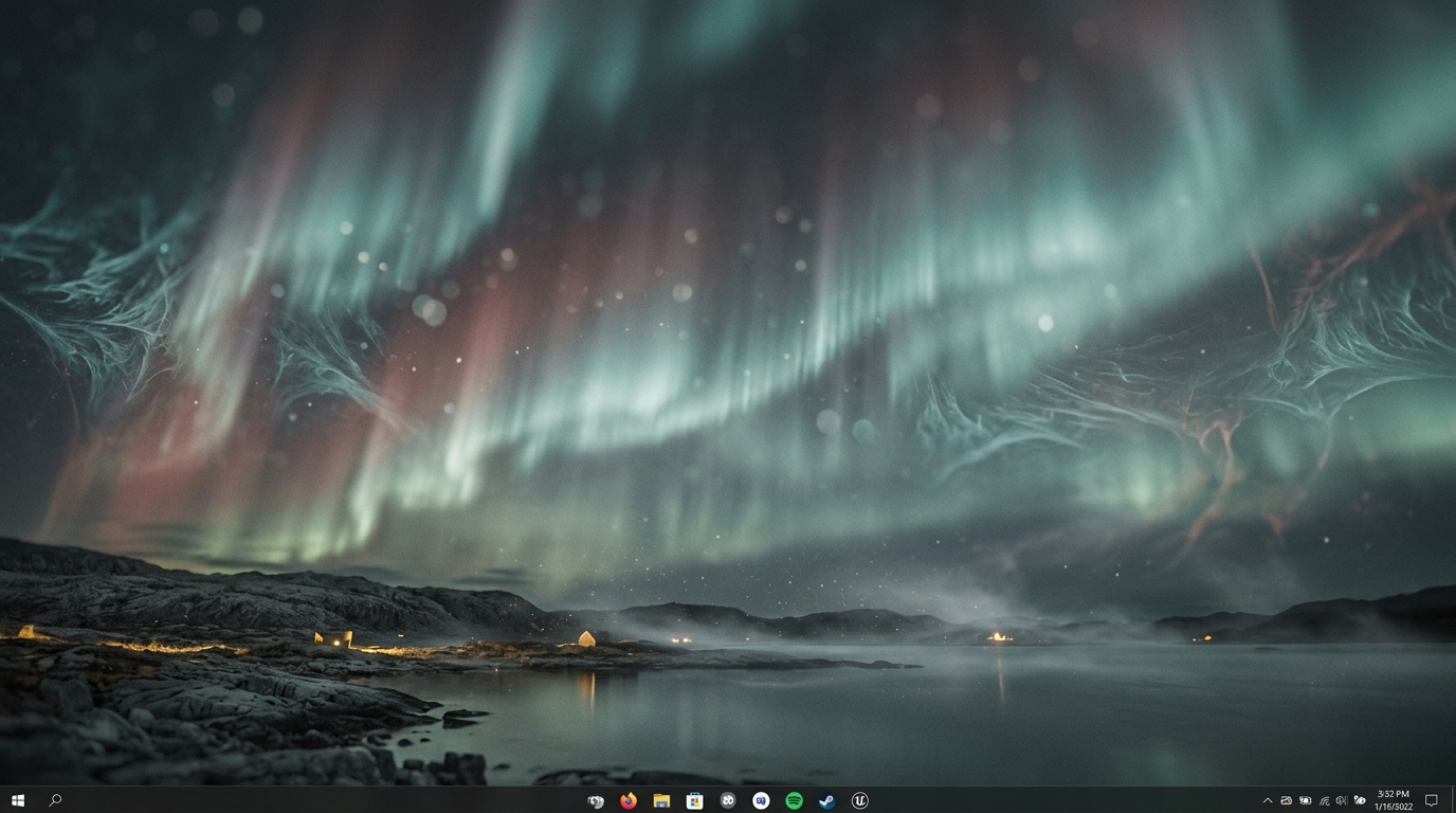 Aurora Noir OLED Cinematic Wallpaper